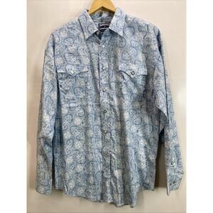 Men’s Panhandle Slim Western Shirt Medium 44 Pearl Snap Long Sleeve